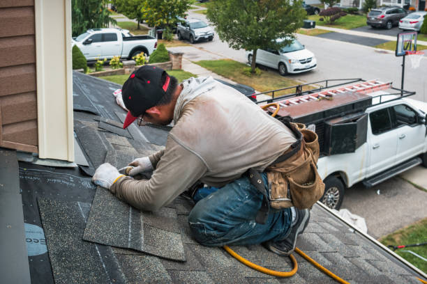 Professional Hail Damage Roof Repair technician working in Estell Manor, NJ